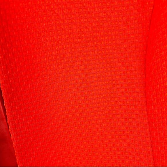 Kasper orange checked zipper office preppy open blazer 14 - Picture 5 of 7